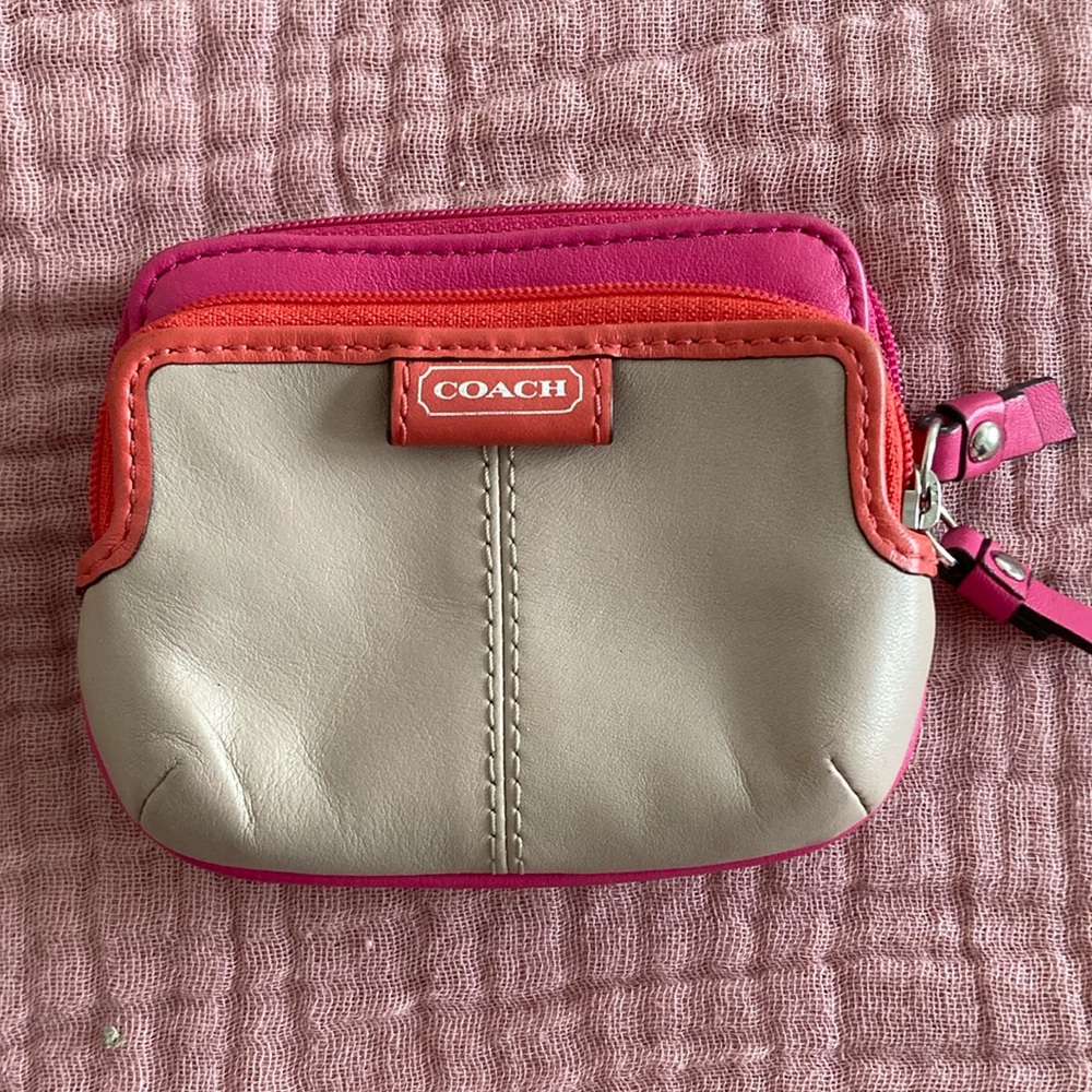 Coach Women's Pink and Beige Bag